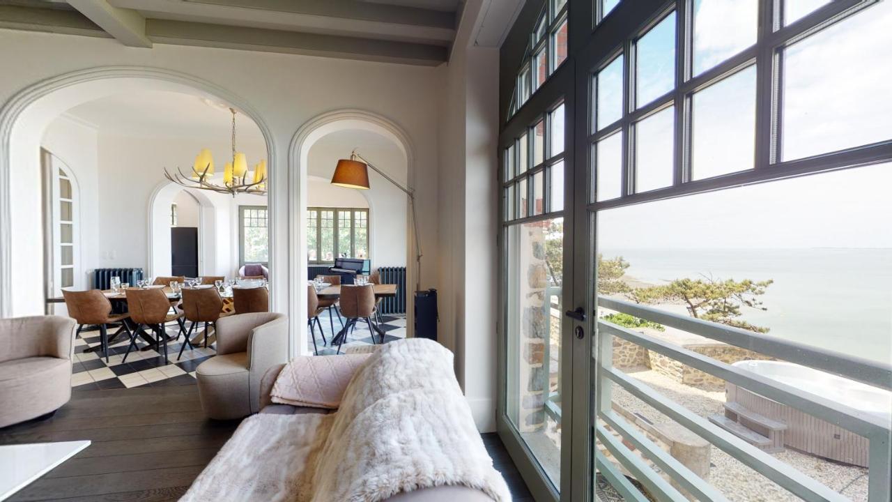 Les Roches Grises, Luxueuse Villa Face Mer, 4Etoiles, Spa Et Jardin Panoramique, Societe La Clef Decamp Гранвил Екстериор снимка